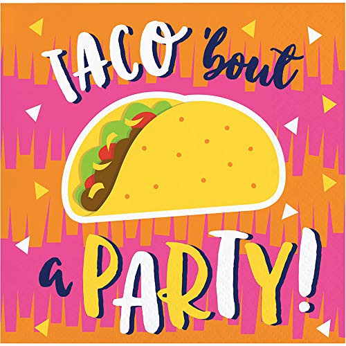 Fiesta Fun Taco Beverage Napkins, 16 ct