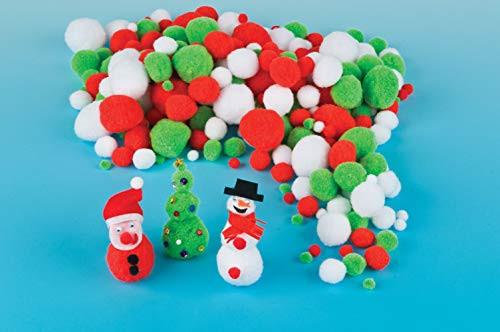 Baker Ross Christmas Pom Poms Value Pack Ideal for Kids' Arts and Crafts, Gifts, Keepsakes and More (Pack of 210) Baker Ross Christmas Pom Poms Value Pack Ideal for Kids' Arts and Crafts, Gifts, Keepsakes and More (Pack of 210)