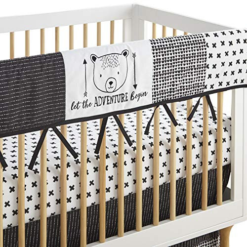 Levtex Baby Allistar Rail Guard, Black&White, Crib Rail Guard