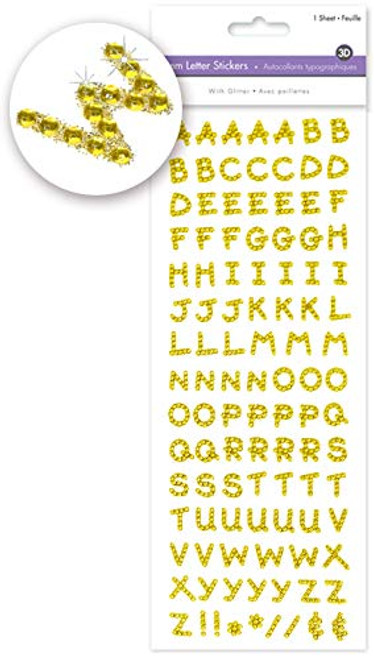 Gold Alphabet Sticker Letters Adhesive Letters Small Letter Stickers Glitter Letters Stickers Alphabet Letter Stickers Glitter Alphabet Stickers Glitter Sticker Letters 1/2" Small Sticker Letters