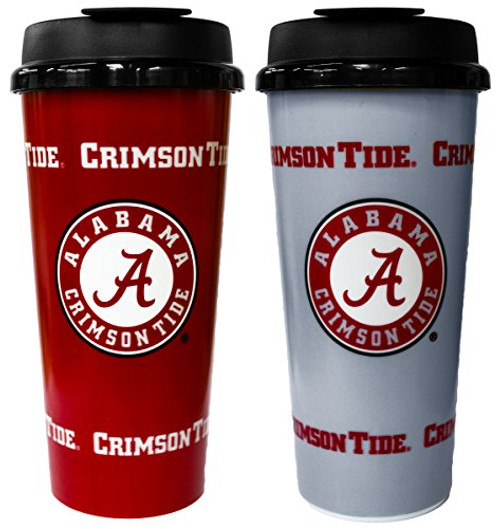 GameDay Novelty NCAA Alabama Crimson Tide Insulated Travel Tumbler with No Spill Flip Lid, 16 oz, 2 Pack GameDay Novelty NCAA Alabama Crimson Tide Insulated Travel Tumbler with No Spill Flip Lid, 16 oz, 2 Pack