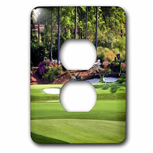 3dRose LLC lsp_53829_6 Amen Corner in Augusta Georgia, Golfers on Bridge, 2 Plug Outlet Cover