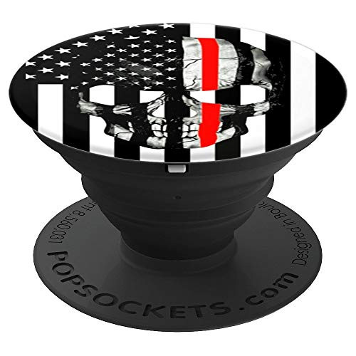 Firefighter Flag w/ Skull & Thin Red Line PopSockets Grip and Stand for Phones and Tablets Firefighter Flag w/ Skull & Thin Red Line PopSockets Grip and Stand for Phones and Tablets