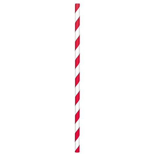 amscan Apple Red Paper Straws | 80 Ct.