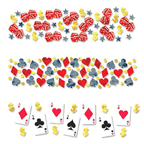 Amscan Casino Party Confetti, 1.2 oz., 12 Ct.