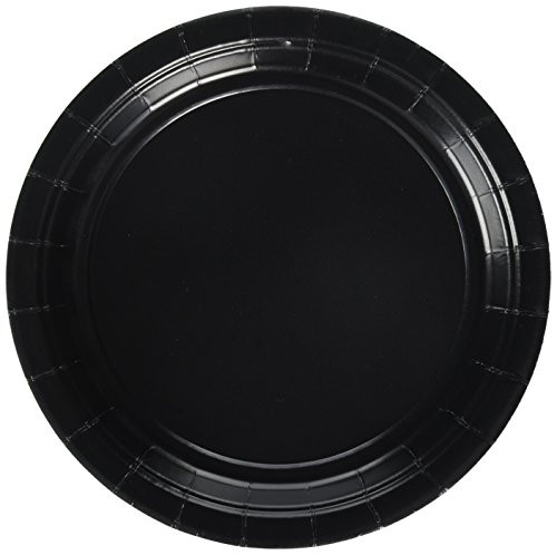 Big Party Pack Jet Black Paper Plates | 7" | Party Supply | 300 ct.