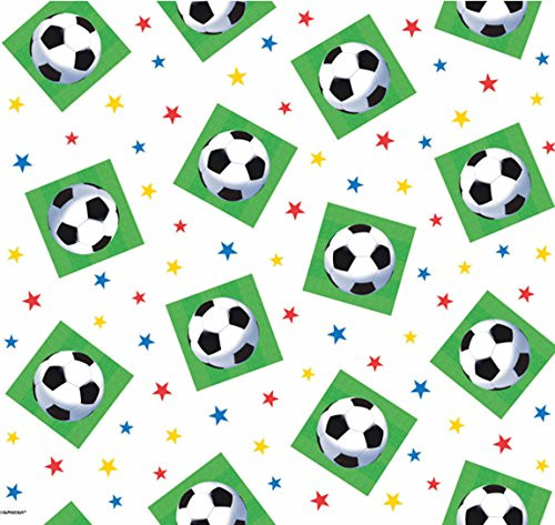 Amscan Soccer Championship Printed Plastic Table Cover for Party, 6 Ct.