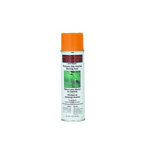 RUST-OLEUM 203027 Industrial Choice 17-Ounce  Fluorescent Orange Precision Line Inverted Aerosol Marking Paint