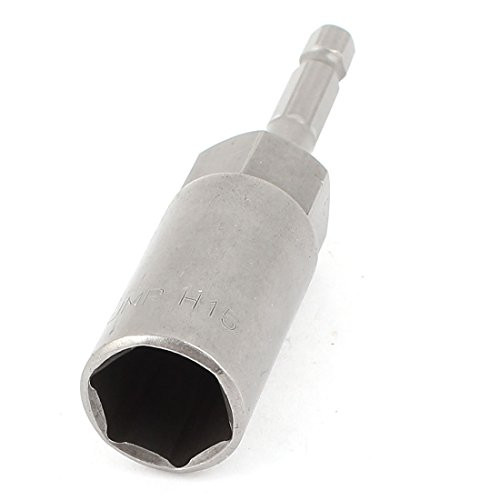 Uxcell a14110300ux0261 Gray 80mm x 15mm Metal Screwdriver Drill Hex Nut Driver Socket Bit