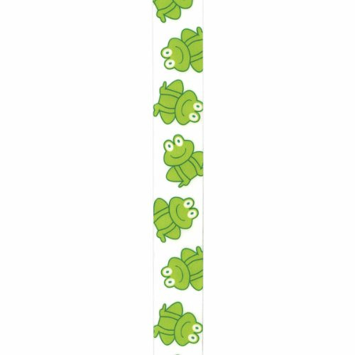 Offray Froggie Craft Ribbon, 7/8-Inch x 9-Feet, White