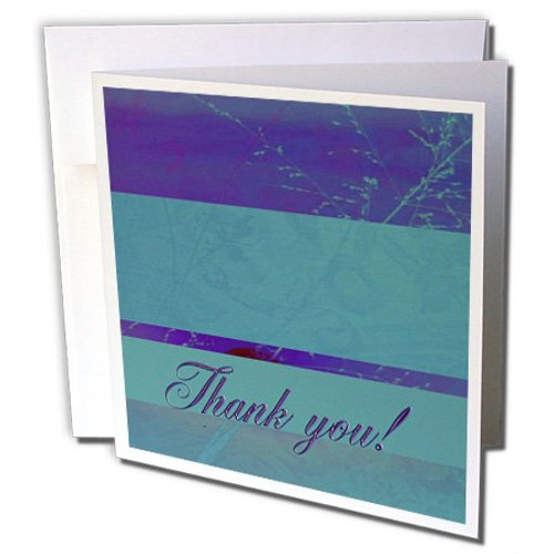 3dRose Greeting Cards, 6 x 6 Inches, Pack of 12, Aqua Green and Purple Leaf Thank You Design (gc_49169_2) 3dRose Greeting Cards, 6 x 6 Inches, Pack of 12, Aqua Green and Purple Leaf Thank You Design (gc_49169_2)
