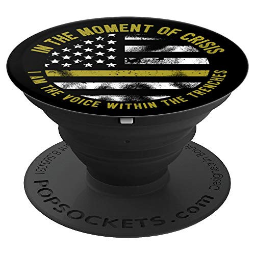 Police And Fire Dispatcher Thin Gold Line Flag Dispatch