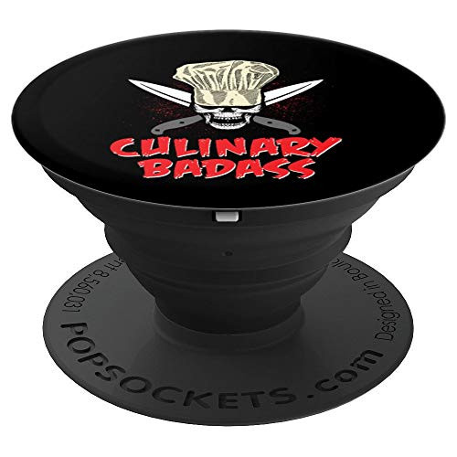 Funny Line Cook Sous Chef Gift Culinary Badass for Men Women PopSockets Grip and Stand for Phones and Tablets