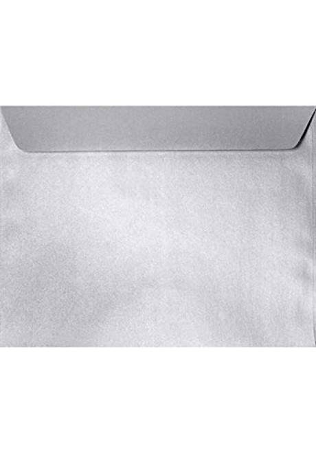 9 x 12 Booklet Envelopes in 80 lb. Silver Metallic for Mailing a Business Letter, Catalog, Financial Document, Magazine, Pamphlet, 50 Pack (Silver)