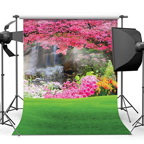 SJOLOON 10x10FT Spring Backdrop Scenery Pictorial Cloth Photography Backdrop Flower Backdrops Easter Backdrop Photo Background Studio Prop JLT4103