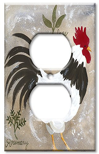 Art Plates - Jennifers Rooster Switch Plate - Outlet Cover