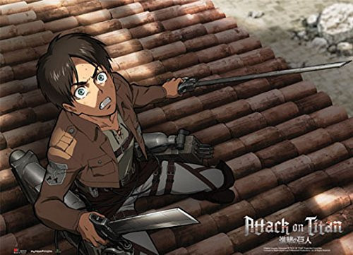 Great Eastern Attack on Titan Eren Fabric Poster