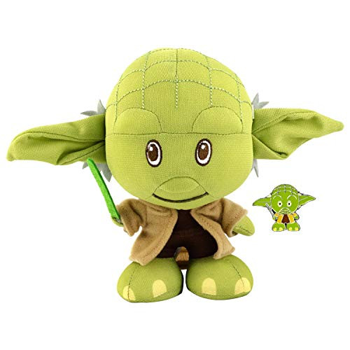 Underground Toys Star Wars Yoda Stylized 7 Inch Plush with Enamel Pin
