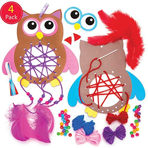 Baker Ross Owl Dreamcatcher Kits, Arts and Crafts for Kids (Pack of 4) Baker Ross Owl Dreamcatcher Kits, Arts and Crafts for Kids (Pack of 4)