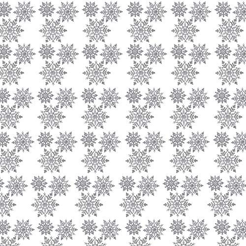 BANBERRY DESIGNS Silver Glitter Snowflake Christmas Ornaments - Set of 72 Silver Glitter Snowflakes - 24 pcs Each of 4", 5" and 6" D