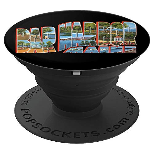 Bar Harbor Maine ME Retro Vintage PopSockets Grip and Stand for Phones and Tablets
