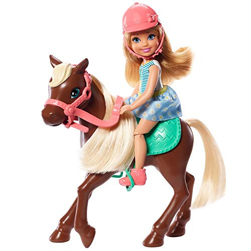 ?Barbie Club Chelsea Doll and Horse, 6-Inch Blonde, Wearing Fashion and Accessories, Gift for 3 to 7 Year Olds??