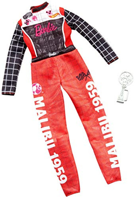 Barbie Clothes -- Career Outfit Doll, Racecar Driver Jumpsuit with Trophy, Multi Barbie Clothes -- Career Outfit Doll, Racecar Driver Jumpsuit with Trophy, Multi