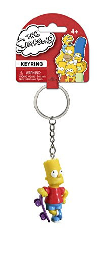 Fox The Simpsons Bart with Skateboard 3D PVC Key Ring