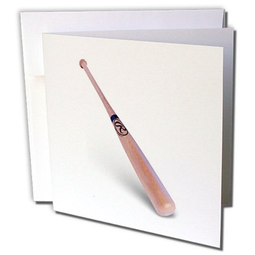 3dRose Baseball Bat - Greeting Cards, 6 x 6 inches, set of 12 (gc_1307_2)