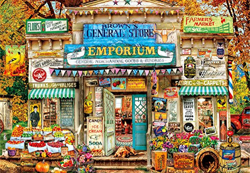 Buffalo Games - Aimee Stewart - Brown's General Store - 2000 Piece Jigsaw Puzzle Buffalo Games - Aimee Stewart - Brown's General Store - 2000 Piece Jigsaw Puzzle