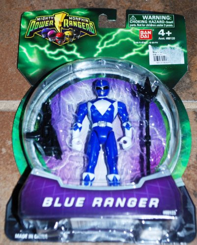 Power Rangers Mighty Morphin 4 Inch Action Figure Blue Ranger