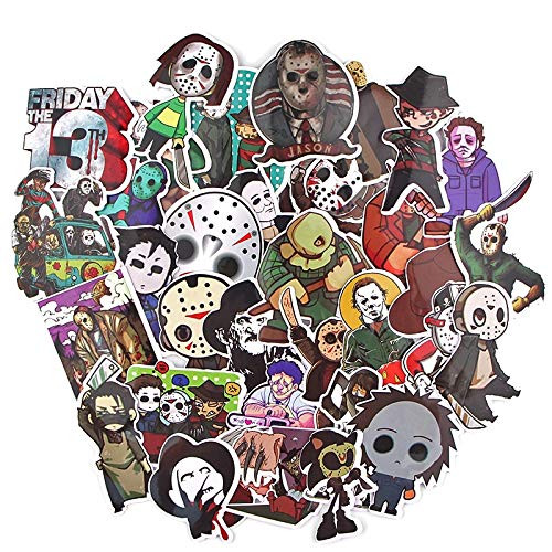 Party Hive Freddy Krueger (35 Pieces) Horror Elm Street Assorted Decal Stickers Arts Crafts Scrapbook