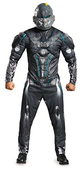 Disguise Men's Halo Spartan Locke Muscle Costume, Black, X-Large