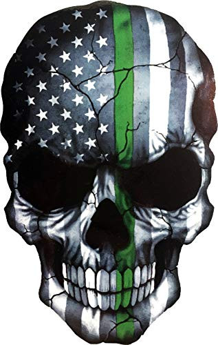 OTA Sticker Skull Skeleton Devil Ghost Monster Zombie Dead American Flag Subdued Thin Green LINE Military Park Ranger Border PATROLS Federal Agents Decal Laptop CAR Window Door Wall Motorcycle Helmet