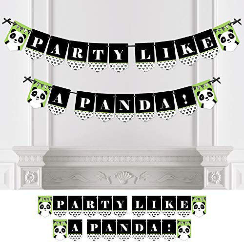 Big Dot of Happiness Party Like a Panda Bear - Baby Shower or Birthday Party Bunting Banner - Party Decorations - Party Like A Panda