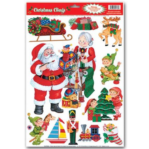 Santa's Workshop Clings Party Accessory (1 count) (11/Sh)