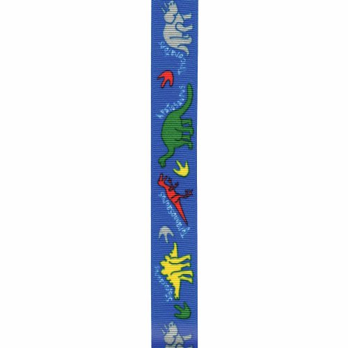 Offray, Blue Dinosaur Craft Ribbon, 7/8-Inch x 9-Feet