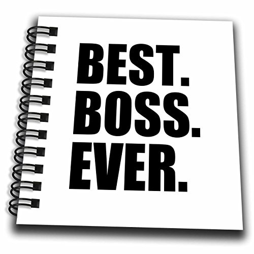 3dRose db_203240_3 Best Boss Ever Humorous Gifts for The Boss Office Humor Black Text Mini Notepad, 4" x 4"
