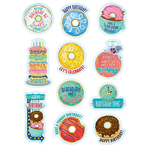 Creative Teaching Press Mid Century Mod Birthday Donuts Stickers (8452)