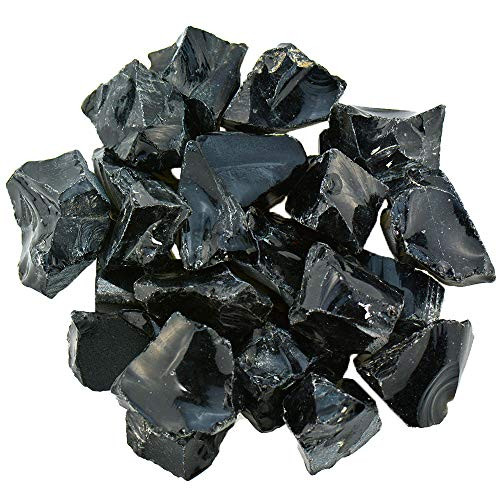 UFEEL 1lb Bulk Rough Black Obsidian Crystal - Large 1" Natural Raw Stones Crystal for Tumbling, Cabbing, Fountain Rocks, Decoration,Polishing, Wire Wrapping, Wicca & Reiki Healing Crystals UFEEL 1lb Bulk Rough Black Obsidian Crystal - Large 1" Natural Raw Stones Crystal for Tumbling, Cabbing, Fountain Rocks, Decoration,Polishing, Wire Wrapping, Wicca & Reiki Healing Crystals