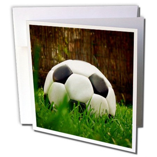 3dRose Black Soccer Ball - Greeting Cards, 6 x 6 inches, set of 6 (gc_3538_1) 3dRose Black Soccer Ball - Greeting Cards, 6 x 6 inches, set of 6 (gc_3538_1)
