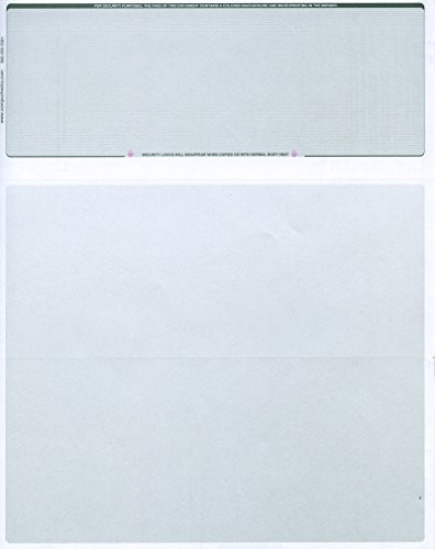 250 Blank Check Stock - Check on Top Business Voucher - Green Pinstripe