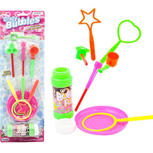 Blowing Bubbles For Kids With Fun Super Wand Assortment