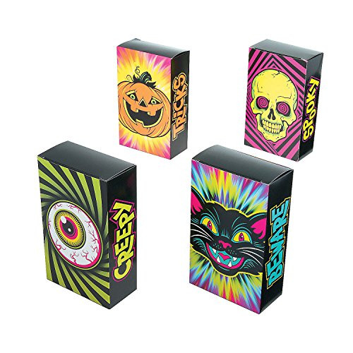 Fun Express - Spookadelic Favor Boxes for Party - Party Supplies - Containers & Boxes - Paper Boxes - Party - 12 Pieces