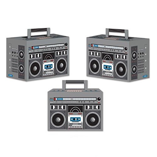 Boom Box Favor Boxes, 4-inch By 5-3/4-inch (1 Count) (3/pkg) Pkg/3