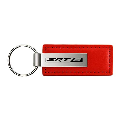 Chrysler Jeep Dodge SRT8 Red Leather Key Chain, Official Licensed