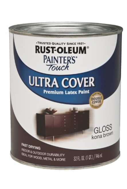 Rust-Oleum 1977502 Painters Touch Latex, 1-Quart, Kona Brown