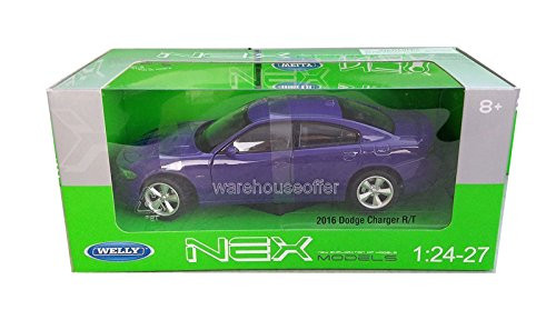 Welly DIECAST Model CAR 1:24 W/B - 2016 Dodge Charger R/T (Purple) 24079W-PU Toys