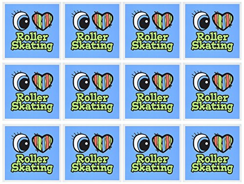 3dRose Bright Eye Heart I Love Roller Skating - Greeting Cards, 6 x 6 inches, set of 12 (gc_106470_2) 3dRose Bright Eye Heart I Love Roller Skating - Greeting Cards, 6 x 6 inches, set of 12 (gc_106470_2)