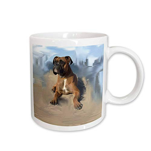3dRose Brindle Boxer Mug, 15-Ounce